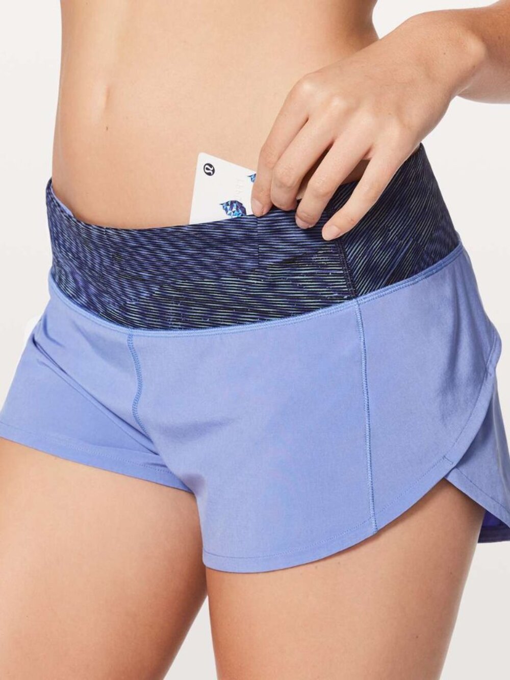 Lululemon Speed Up Short *2.5" Light Horizon / Linear Flux Ice Grey Multi size 4